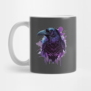 Raven Graphic Goth Black Crow Mug